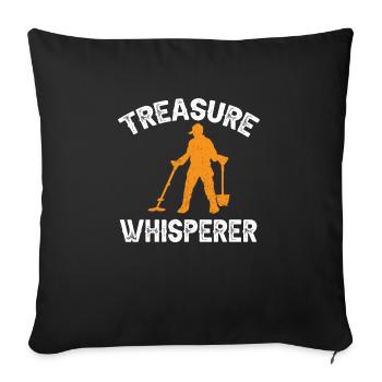 Détecteur de métaux Détection de métaux Chasse au trésor - Housse de coussin décorative 45 x 45 cm - noir - Devant