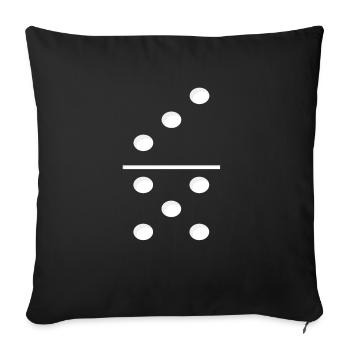 Domino Game Tile 3-5 - Lustiges Gruppenkostüm - Sofakissenbezug 45 x 45 cm - Schwarz - Vorne