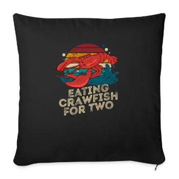 Eating Crawfish for Two Retro Crawfish Boil - Sofa pillowcase 17,3'' x 17,3'' (45 x 45 cm) - black - Front