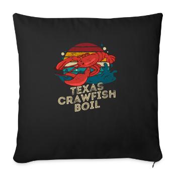 Texas Crawfish Boil Seafood Lover Crayfish - Sofakissenbezug 45 x 45 cm - Schwarz - Vorne