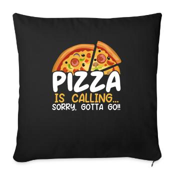 Pizza Eater Pepperoni Pizza Lover Italian Food - Housse de coussin décorative 45 x 45 cm - noir - Devant