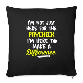 Paraprofessional Teacher Para Educator - Sofa pillowcase 17,3'' x 17,3'' (45 x 45 cm) - black - Front
