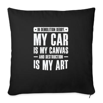Demolition Derby Car Demo Driver - Sofa pillowcase 17,3'' x 17,3'' (45 x 45 cm) - black - Front