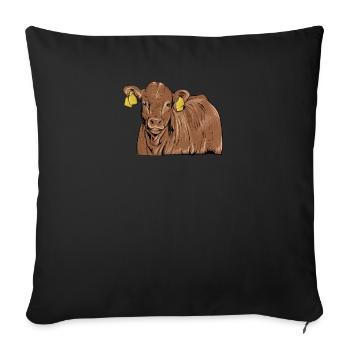 Limousin beef I France cattle breeding for - Sofa pillowcase 17,3'' x 17,3'' (45 x 45 cm) - black - Front