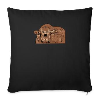 Limousin beef I France cattle breeding for - Sofa pillowcase 17,3'' x 17,3'' (45 x 45 cm) - black - Front