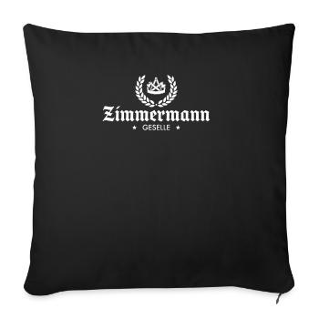 Zimmermann Symbol I Zunft Wappen Motiv für - Sofakissenbezug 45 x 45 cm - Schwarz - Vorne