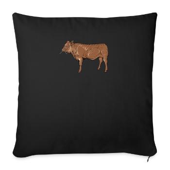 Limousin beef I France cattle breeding for - Sofa pillowcase 17,3'' x 17,3'' (45 x 45 cm) - black - Front