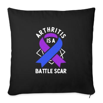 Arthritis Ist Eine Kampfnarbe Rheumatoide - Sofakissenbezug 45 x 45 cm - Schwarz - Vorne