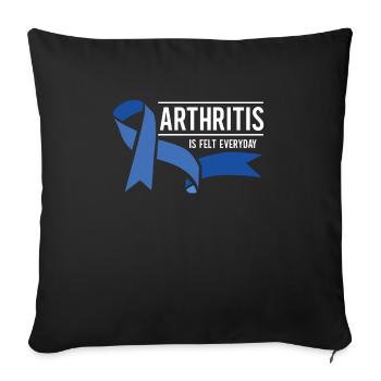 Arthritis Wird Mich Nicht Besiegen Bewusstsein - Sofakissenbezug 45 x 45 cm - Schwarz - Vorne