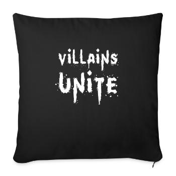 Les méchants unissent l’ère Vilain - Housse de coussin décorative 45 x 45 cm - noir - Devant