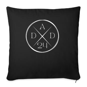 Papa '24 Meilleur père de tous les temps 2024 Famille - Housse de coussin décorative 45 x 45 cm - noir - Devant