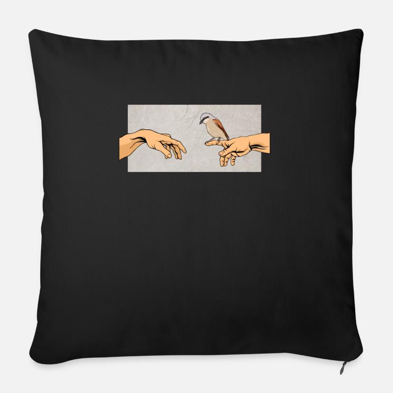 Neuntöter Lanius collurio Vogel Neuntöter - Sofakissenbezug 45 x 45 cm - Schwarz