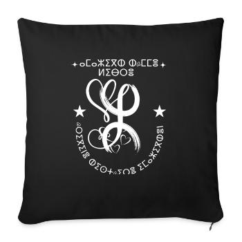 Je Suis Amazigh Histoire Des Berbères kabyle - Housse de coussin décorative 45 x 45 cm - noir - Devant
