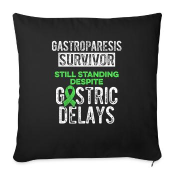 Gastroparesis Awareness Warrior Survivor - Sofakissenbezug 45 x 45 cm - Schwarz - Vorne