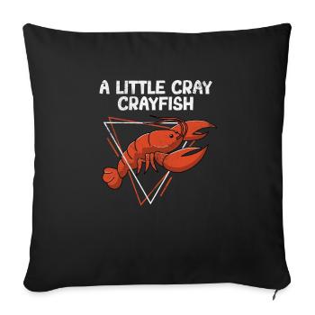 Little Cray Crayfish Funny Cajun Crawfish Boil - Sofa pillowcase 17,3'' x 17,3'' (45 x 45 cm) - black - Front