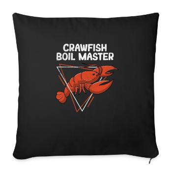 Crawfish Boil Master Seafood Lover Cajun Crawfish - Sofa pillowcase 17,3'' x 17,3'' (45 x 45 cm) - black - Front