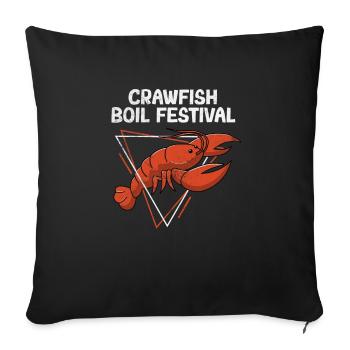 Crawfish Boil Festival Cajun Crawfish Party - Sofa pillowcase 17,3'' x 17,3'' (45 x 45 cm) - black - Front