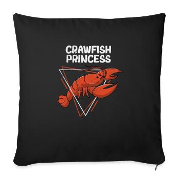 Crawfish Princess Cajun Crawfish Boil Love - Sofa pillowcase 17,3'' x 17,3'' (45 x 45 cm) - black - Front