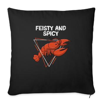 Feisty and Spice Funny Crawfish Boil Love - Sofa pillowcase 17,3'' x 17,3'' (45 x 45 cm) - black - Front