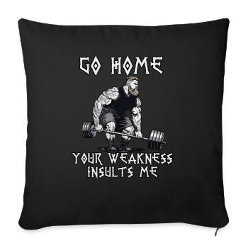 Viking Sport Outfit Heavy Lifting Bodybuilder - Sofa pillowcase 17,3'' x 17,3'' (45 x 45 cm) - black - Front