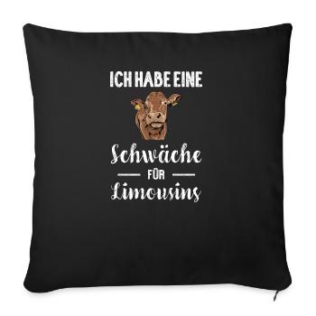 Limousin Rind I Frankreich Rinderzucht für - Sofakissenbezug 45 x 45 cm - Schwarz - Vorne