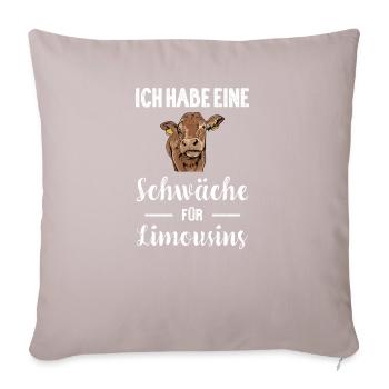 Limousin Rind I Frankreich Rinderzucht für - Sofakissenbezug 45 x 45 cm - helles Taupe - Vorne