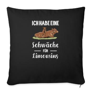 Limousin Rind I Frankreich Rinderzucht für - Sofakissenbezug 45 x 45 cm - Schwarz - Vorne