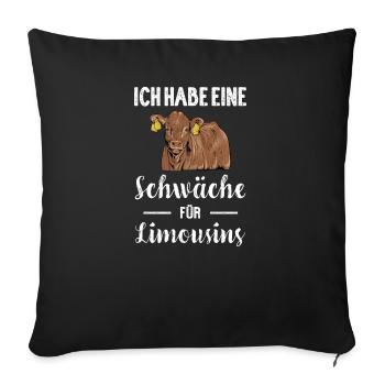 Limousin Rind I Frankreich Rinderzucht für - Sofakissenbezug 45 x 45 cm - Schwarz - Vorne