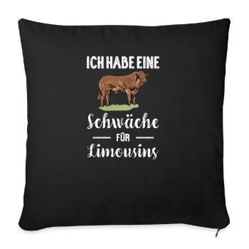 Limousin Rind I Frankreich Rinderzucht für - Sofakissenbezug 45 x 45 cm - Schwarz - Vorne