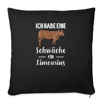Limousin Rind I Frankreich Rinderzucht für - Sofakissenbezug 45 x 45 cm - Schwarz - Vorne