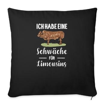 Limousin Rind I Frankreich Rinderzucht für - Sofakissenbezug 45 x 45 cm - Schwarz - Vorne