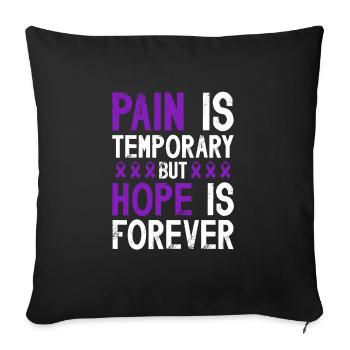 Un guerrier atteint de polyarthrite rhumatoïde se bat pour - Housse de coussin décorative 45 x 45 cm - noir - Devant