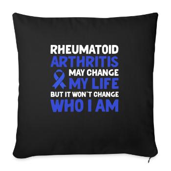La polyarthrite rhumatoïde peut changer ma vie - Housse de coussin décorative 45 x 45 cm - noir - Devant