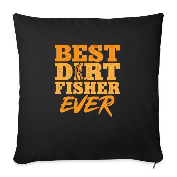 Détecteur de métaux Détection de métaux Chasse au trésor - Housse de coussin décorative 45 x 45 cm - noir - Devant