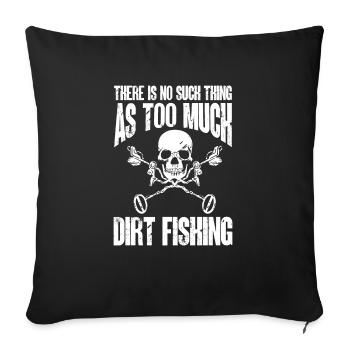 Détecteur de métaux Détection de métaux Chasse au trésor - Housse de coussin décorative 45 x 45 cm - noir - Devant