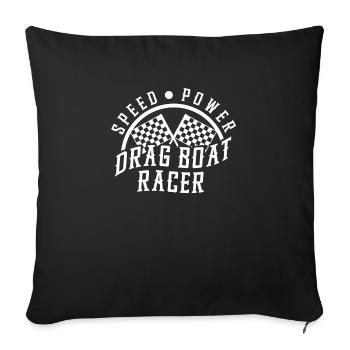 Vitesse de course de dragster - Housse de coussin décorative 45 x 45 cm - noir - Devant