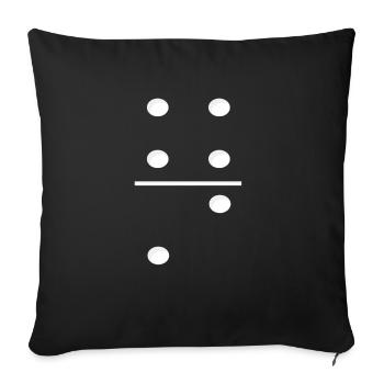 Domino Game Tile 4-2 - Lustiges Gruppenkostüm - Sofakissenbezug 45 x 45 cm - Schwarz - Vorne