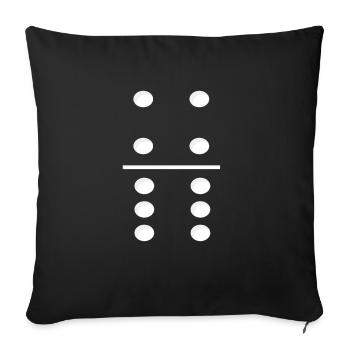 Domino Game Tile 4-6 - Lustiges Gruppenkostüm - Sofakissenbezug 45 x 45 cm - Schwarz - Vorne