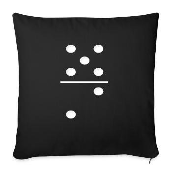 Domino Game Tile 5-2 - Lustiges Gruppenkostüm - Sofakissenbezug 45 x 45 cm - Schwarz - Vorne