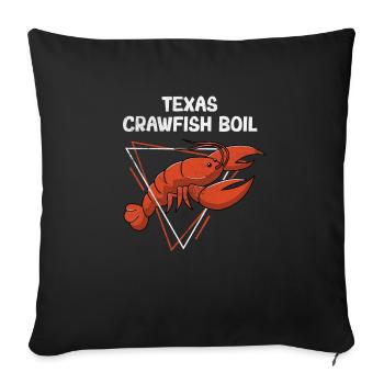 Texas Crawfish Boil Cajun Crawfish Seafood Lover - Sofa pillowcase 17,3'' x 17,3'' (45 x 45 cm) - black - Front