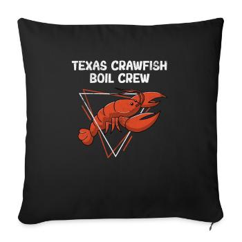 Texas Crawfish Boil Crew Cajun Crawfish Seafood - Housse de coussin décorative 45 x 45 cm - noir - Devant