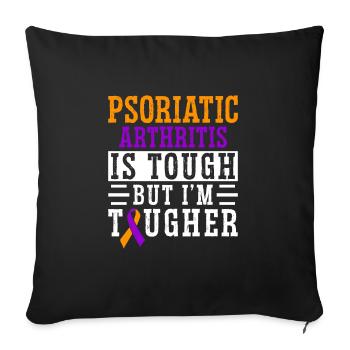 Psoriatische Arthritis Ist Hart, Aber Ich Bin - Sofakissenbezug 45 x 45 cm - Schwarz - Vorne