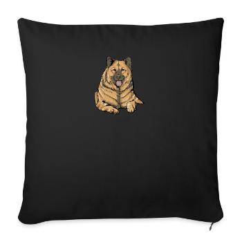 Eurasier Dog I Dog breed for dog owners - Sofa pillowcase 17,3'' x 17,3'' (45 x 45 cm) - black - Front