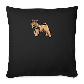 Eurasier Dog I Dog breed for dog owners - Sofa pillowcase 17,3'' x 17,3'' (45 x 45 cm) - black - Front