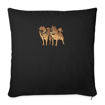 Eurasier Dog I Dog breed for dog owners - Sofa pillowcase 17,3'' x 17,3'' (45 x 45 cm) - black - Front