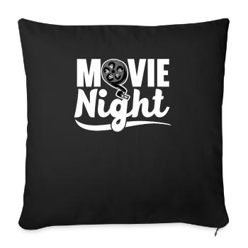 Movie Night Movie Critic Movie Marathon Cinema - Sofa pillowcase 17,3'' x 17,3'' (45 x 45 cm) - black - Front