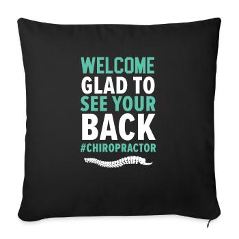Chiropractic Spine Surgeon Bone Chiropractor - Sofa pillowcase 17,3'' x 17,3'' (45 x 45 cm) - black - Front
