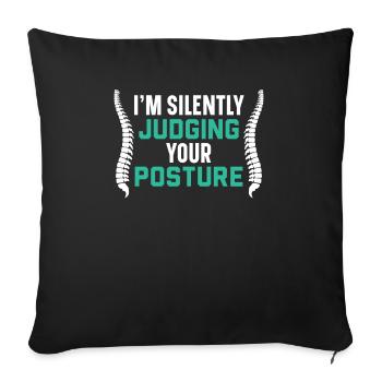Chiropractic Spine Surgeon Bone Chiropractor - Sofa pillowcase 17,3'' x 17,3'' (45 x 45 cm) - black - Front