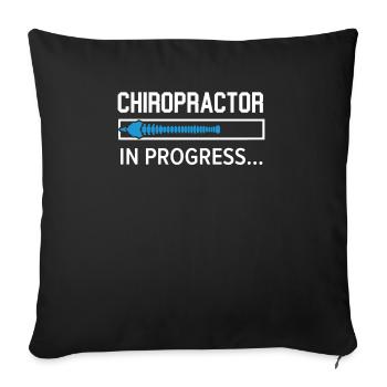 Chiropratique Chirurgien de la colonne vertébrale Chiropraticien osseux - Housse de coussin décorative 45 x 45 cm - noir - Devant