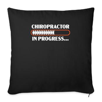 Chiropratique Chirurgien de la colonne vertébrale Chiropraticien osseux - Housse de coussin décorative 45 x 45 cm - noir - Devant